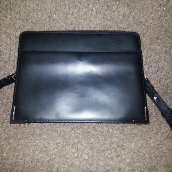 MACKAGE-LAINE-Medium-Smooth Black Leather Arrow Bag-Sold Out Everywhere-NWT - Picture 9 of 10